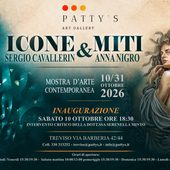 Il titolo della mostra offre già la sua chiave di lettura: a Sergio Cavallerin le icone, ad Anna Nigro i miti. Due percorsi distinti, che si incontrano nella convinzione che la pittura possa ancora compiere un gesto essenziale: tornare su immagini che crediamo di conoscere e costringerci a guardarle di nuovo, con occhi nuovi.